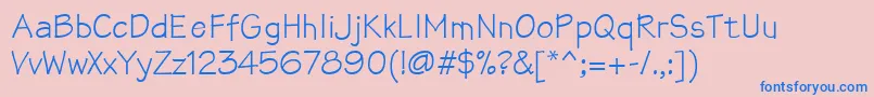 Mathsofttext Font – Blue Fonts on Pink Background
