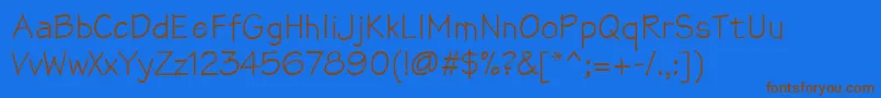 Mathsofttext Font – Brown Fonts on Blue Background
