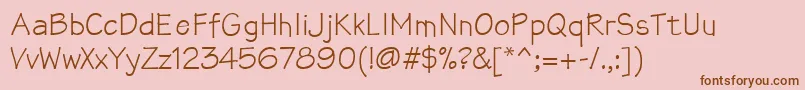 Lisätietoja Mathsofttext-fontista Mathsofttext-fontti – ruskeat fontit vaaleanpunaisella taustalla