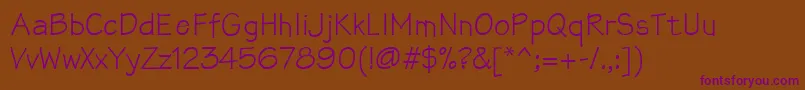 Mathsofttext Font – Purple Fonts on Brown Background