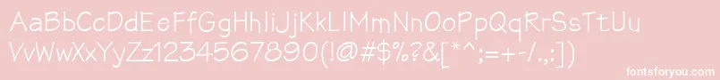 fuente Mathsofttext – Fuentes Blancas Sobre Fondo Rosa