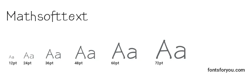 Размеры шрифта Mathsofttext
