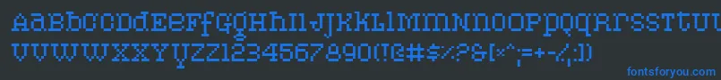 フォントPixelpirate – 黒い背景に青い文字