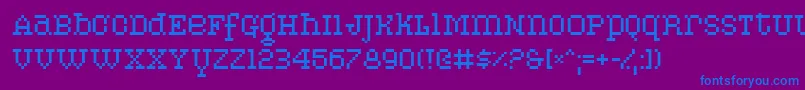 Pixelpirate Font – Blue Fonts on Purple Background