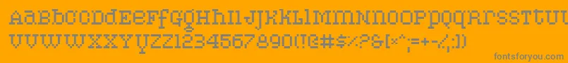 Pixelpirate Font – Gray Fonts on Orange Background