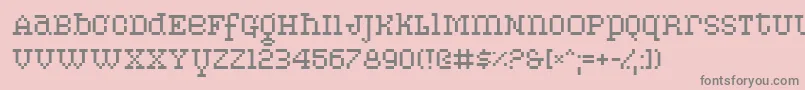 Czcionka Pixelpirate – szare czcionki na różowym tle