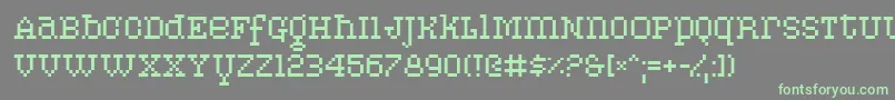 Pixelpirate-fontti – vihreät fontit harmaalla taustalla