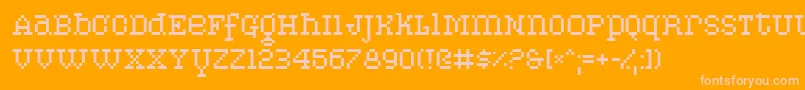 Pixelpirate Font – Pink Fonts on Orange Background