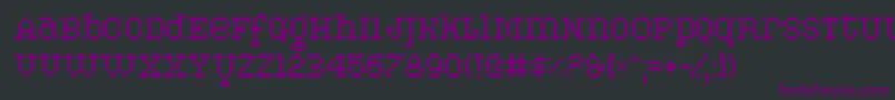Czcionka Pixelpirate – fioletowe czcionki na czarnym tle