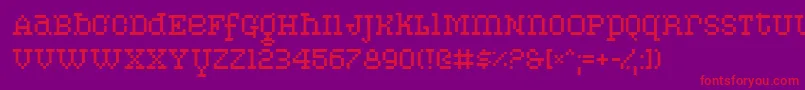 Pixelpirate Font – Red Fonts on Purple Background