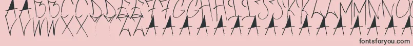 BrushOfAnarchy Font – Black Fonts on Pink Background