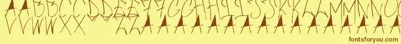 BrushOfAnarchy Font – Brown Fonts on Yellow Background