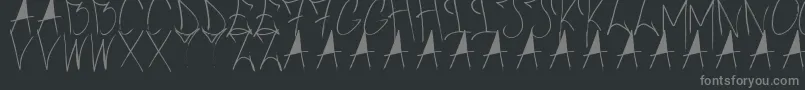 BrushOfAnarchy Font – Gray Fonts on Black Background