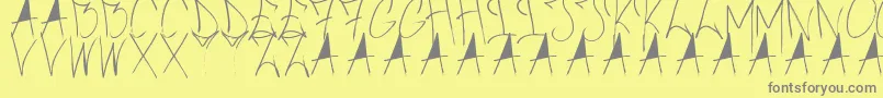 BrushOfAnarchy Font – Gray Fonts on Yellow Background