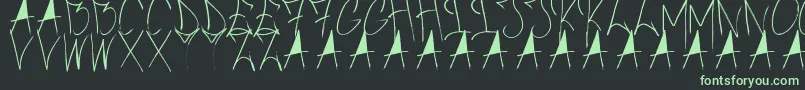 Шрифт BrushOfAnarchy – зелёные шрифты на чёрном фоне