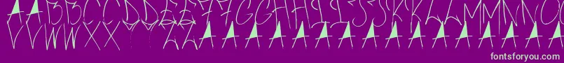 BrushOfAnarchy Font – Green Fonts on Purple Background