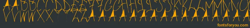 BrushOfAnarchy Font – Orange Fonts on Black Background