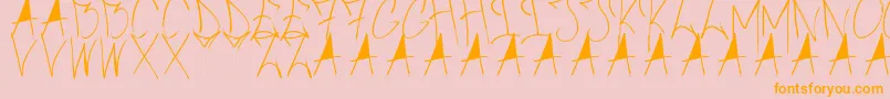 BrushOfAnarchy Font – Orange Fonts on Pink Background