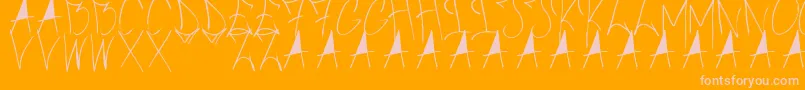 BrushOfAnarchy Font – Pink Fonts on Orange Background