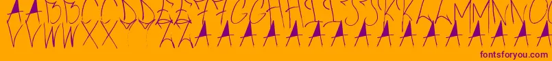 BrushOfAnarchy Font – Purple Fonts on Orange Background