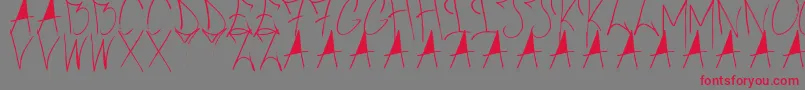 Шрифт BrushOfAnarchy – красные шрифты на сером фоне