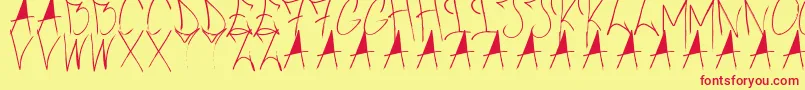 BrushOfAnarchy Font – Red Fonts on Yellow Background