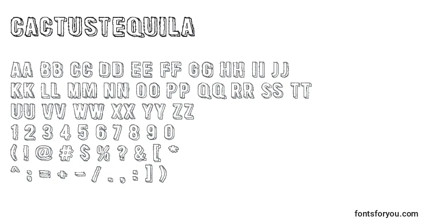 Czcionka CactusTequila – alfabet, cyfry, specjalne znaki