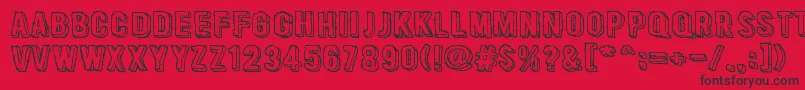 CactusTequila Font – Black Fonts on Red Background