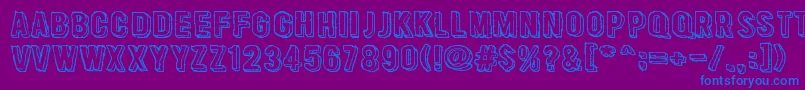 CactusTequila Font – Blue Fonts on Purple Background