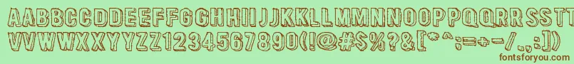 CactusTequila Font – Brown Fonts on Green Background