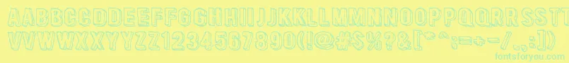 CactusTequila Font – Green Fonts on Yellow Background