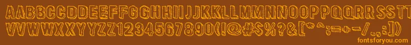 CactusTequila Font – Orange Fonts on Brown Background