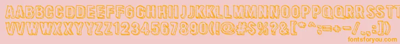 CactusTequila Font – Orange Fonts on Pink Background