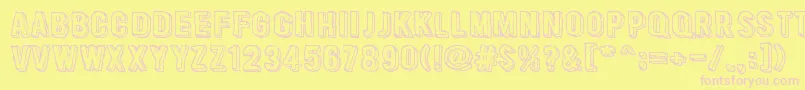 CactusTequila Font – Pink Fonts on Yellow Background