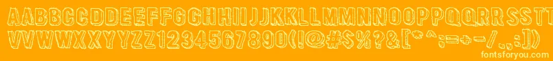 CactusTequila Font – Yellow Fonts on Orange Background