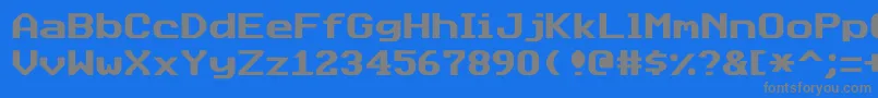 フォントDatasunjustified – 青い背景に灰色の文字