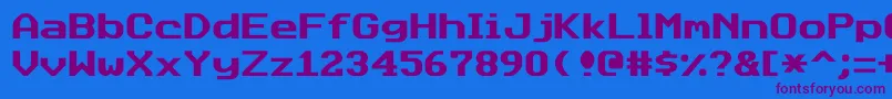 Datasunjustified Font – Purple Fonts on Blue Background