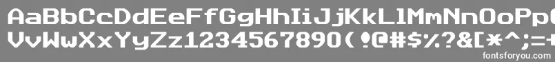 フォントDatasunjustified – 灰色の背景に白い文字