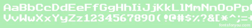 Datasunjustified Font – White Fonts on Green Background