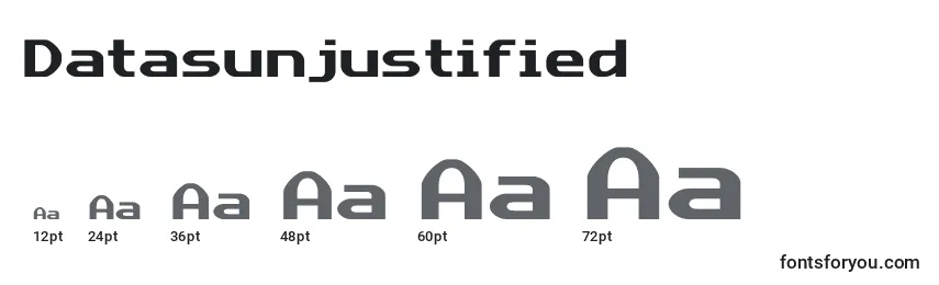 Datasunjustified (103766) Font Sizes