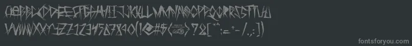 Saiba mais sobre a fonte TribalThreat Fonte TribalThreat – fontes cinzas em um fundo preto