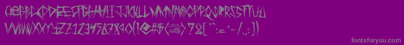 fuente TribalThreat – Fuentes Grises Sobre Fondo Morado