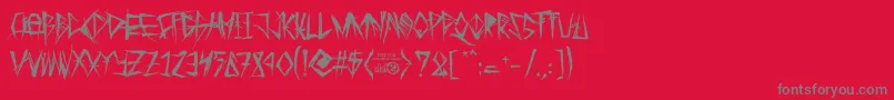 TribalThreat Font – Gray Fonts on Red Background