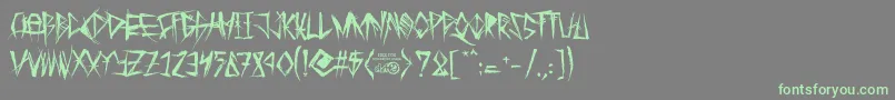 Czcionka TribalThreat – zielone czcionki na szarym tle