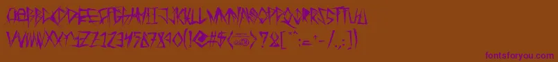 fuente TribalThreat – Fuentes Moradas Sobre Fondo Marrón