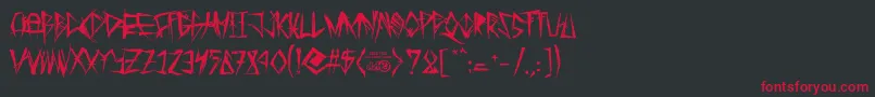 TribalThreat Font – Red Fonts on Black Background