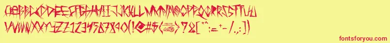 Шрифт TribalThreat – красные шрифты на жёлтом фоне