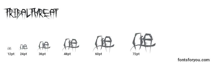 Größen der Schriftart TribalThreat (103767)