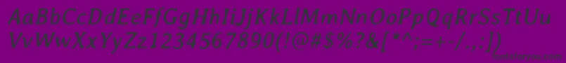 AveriaItalic Font – Black Fonts on Purple Background