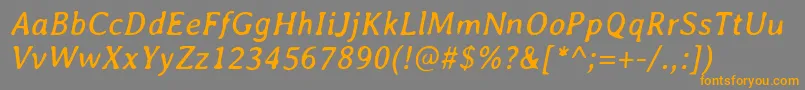 Lisätietoja AveriaItalic-fontista AveriaItalic-fontti – oranssit fontit harmaalla taustalla